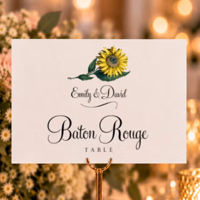 Flat Double Sided Table Card